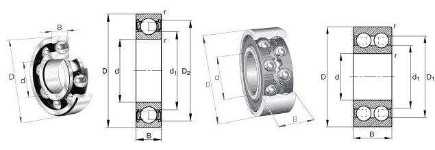 SKF 62306.2RSR 深沟球轴承 